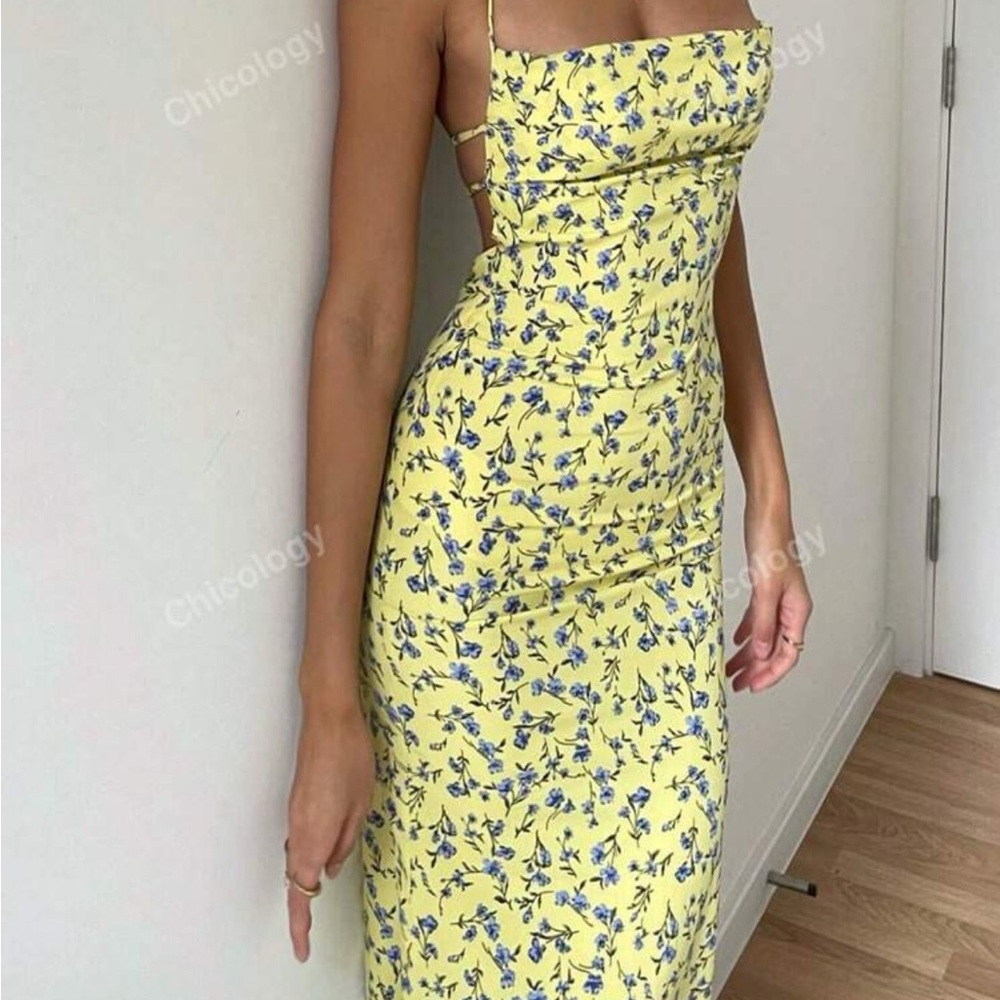 Yellow Floral Dress